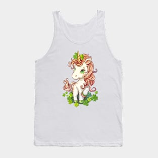 St Patrick Day Irish Unicorn Lepricorn Tank Top